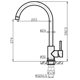 Смеситель для кухни BelBagno ARMONICA ARM-LAM-IN