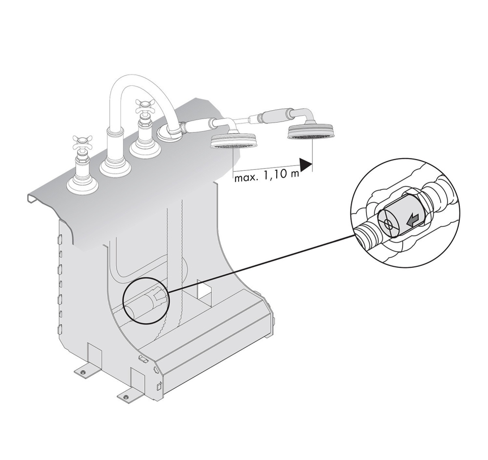 Фото AXOR Montreux 16546830 Смеситель на борт ванны (Полированный никель)