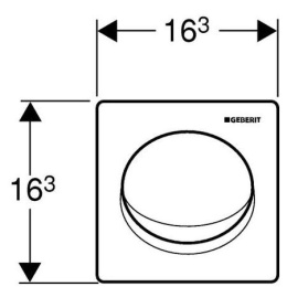Фото Клавиша смыва Geberit Samba (115.819.21.1) серый