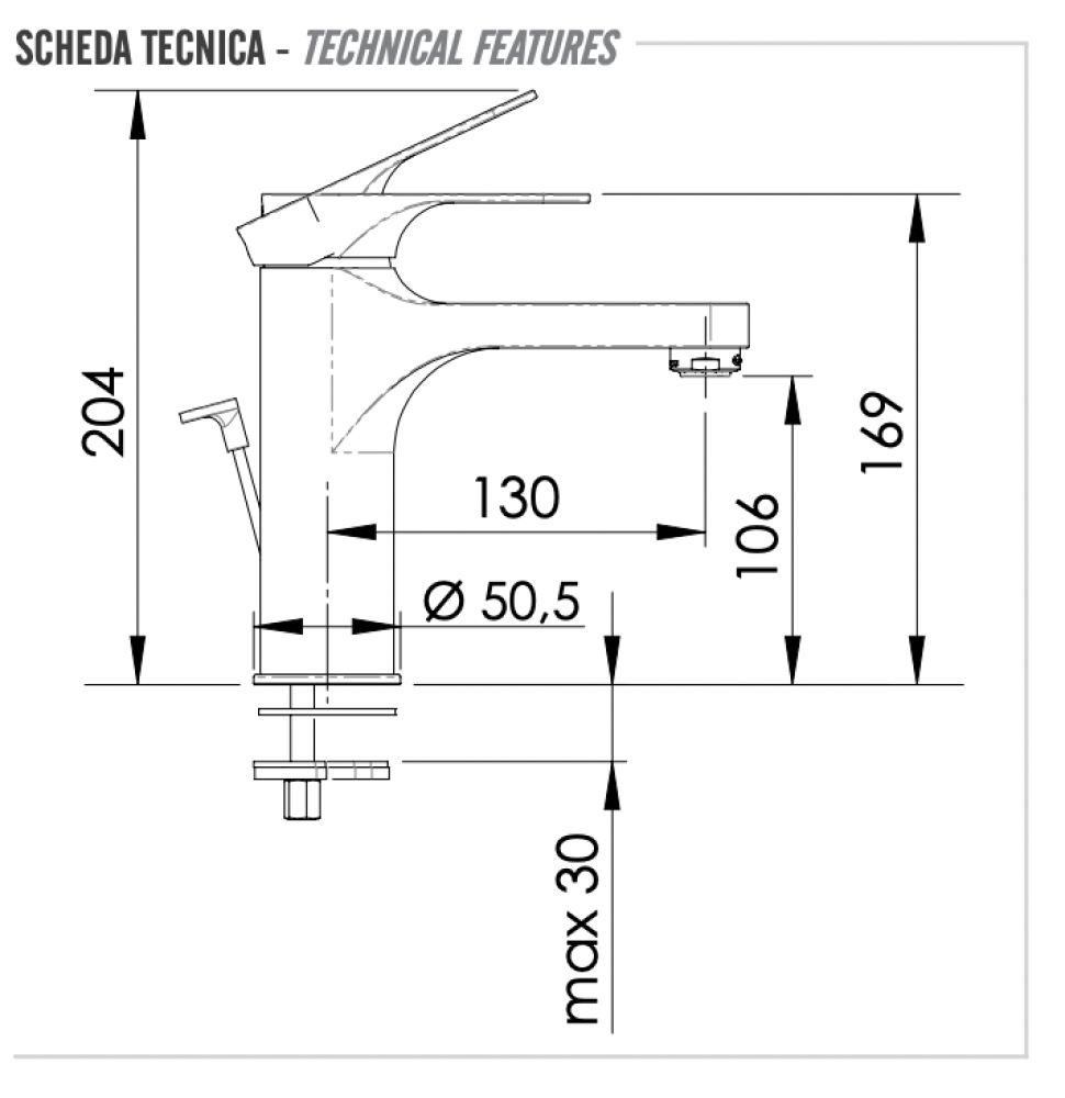 Фото Смеситель для раковины Remer Class Line L10L