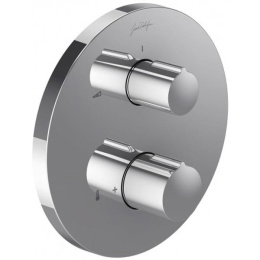 Фото Смеситель Jacob Delafon Modulo Round E98731-CP для душа термостатический, на 2 выхода