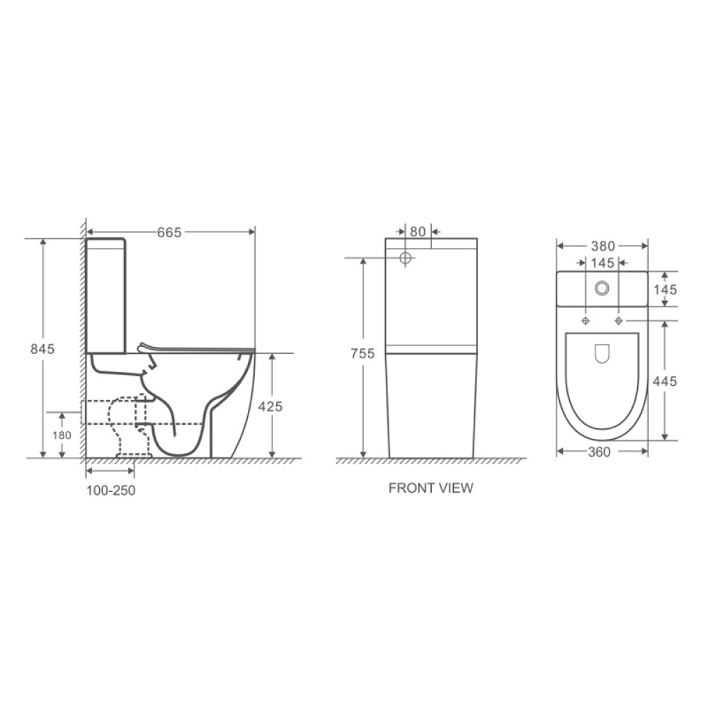 Унитаз-компакт Azario Grado (AZ-2141) Белый
