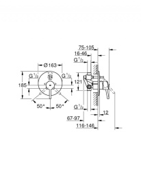 Grohe Concetto 32214001 Смеситель для ванны, встраиваемый без излива
