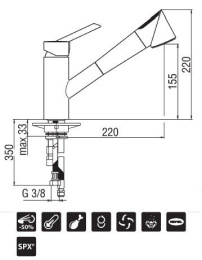 NOBILI Oz T2 OZ117/T2CS Смеситель для кухни (хром/сатин)
