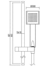 Фото Душевой гарнитур Tres Cuadro (134512) хром