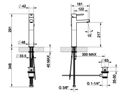 Смеситель для раковины Gessi Ozone (11905#031) хром