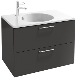 Тумба под раковину Jacob Delafon Odeon Rive Gauche 70 см, EB2521-RX-442, цвет серый антрацит глянцев