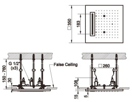 Фото Потолочный душ Gessi Private Welness Minimali (32854#238) хром