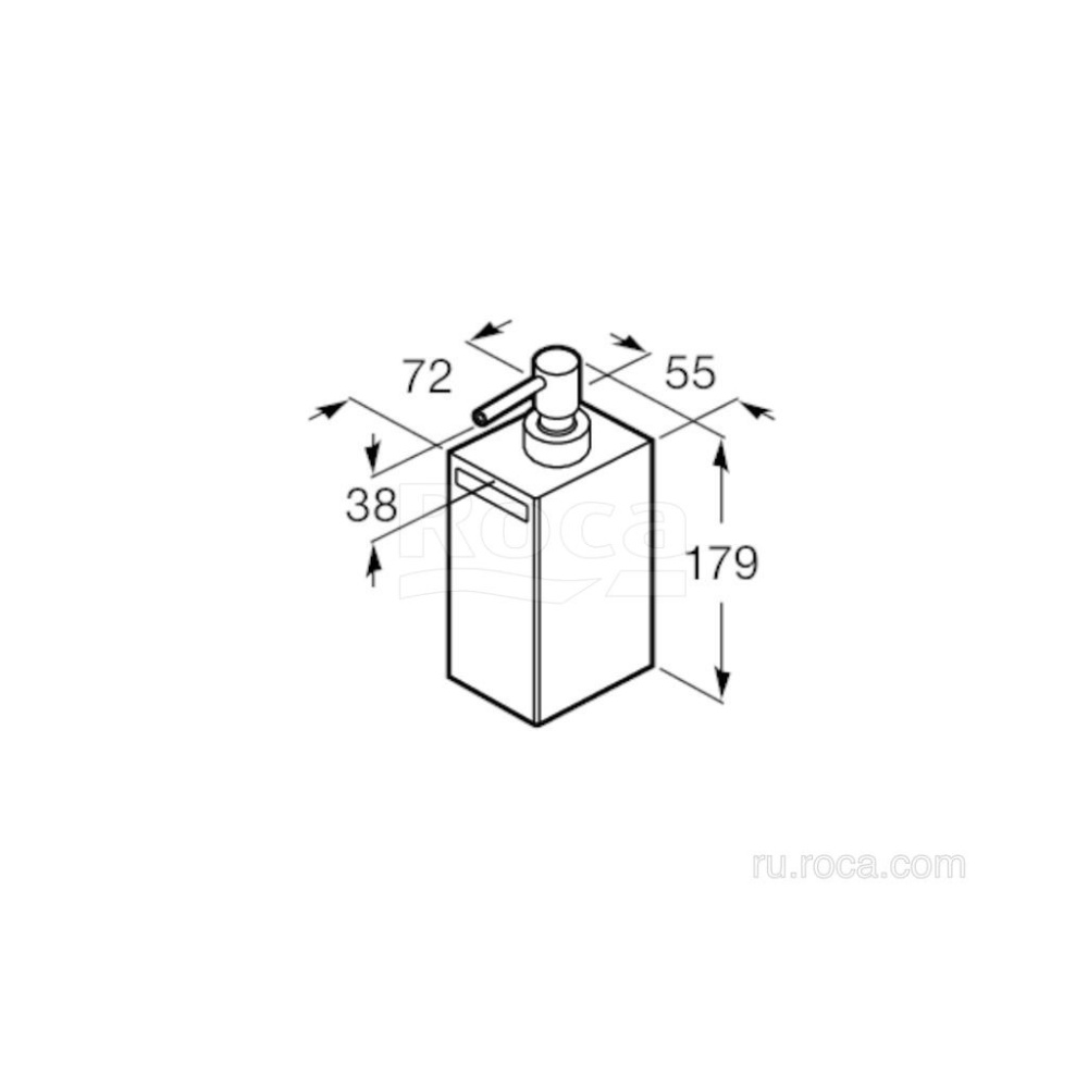 Диспенсер Roca Rubik (816841024) черный, матовый