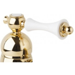 Фото Смеситель Cezares Margot MARGOT-PBV2-03/24-Bi для ванны/душа, золото/белый