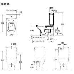 Villeroy&Boch Joyce 561210R2 Унитаз напольный (ярко-белый)