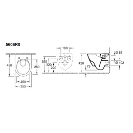 Унитаз подвесной Villeroy & Boch Subway 2.0 5606R0R1 альпийский белый CeramicPlus