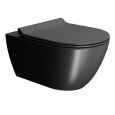 Унитаз подвесной GSI Pura 881526 безободковый, черный матовый