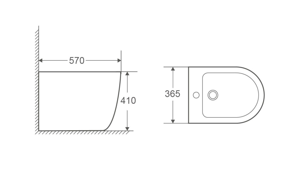 Биде напольное Grossman (GR-BPR4455) белый глянцевый