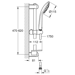 Душевой гарнитур Grohe Euphoria (27242001) хром