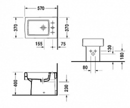 Фото Биде напольное Duravit Vero 2240100000, белый