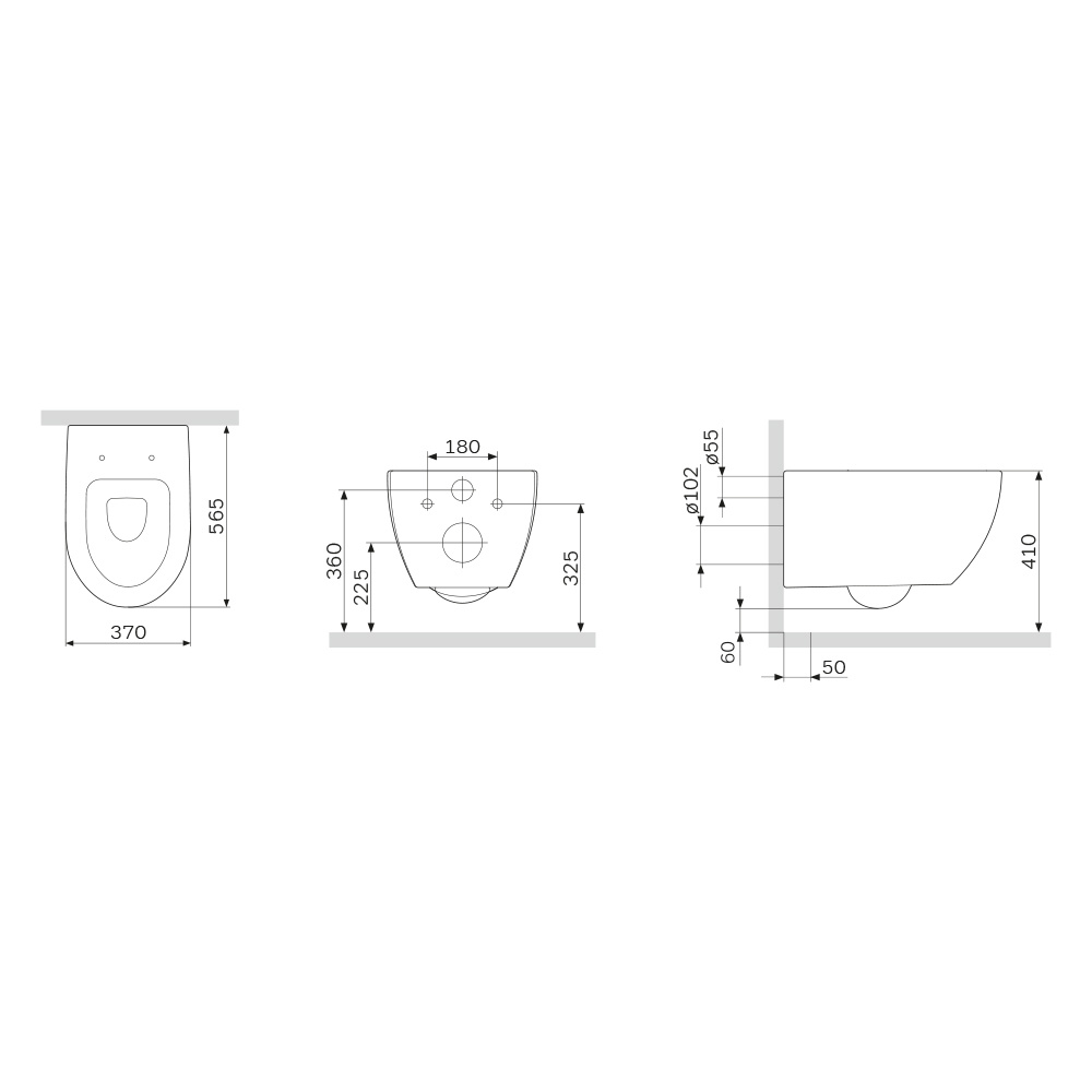 Подвесной унитаз Am.Pm Awe (C111700WH) белый