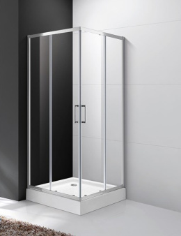 Душевой уголок Cezares Molveno-A-2-100-C-Cr-IV, 100 х 100 см, стекло прозрачное, хром