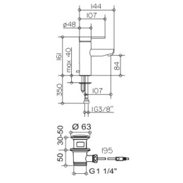 Смеситель для раковины Keuco Plan Blue 53902010000, хром