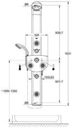 Grohe Aquatower 3000 27026000 душевая панель