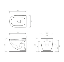 Ceramica CIELO Fluid FLVS talco - Унитаз подвесной (тальк)