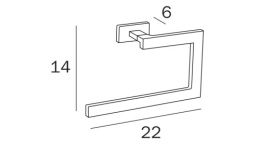 Полотенцедержатель Inda Lea A18160CR