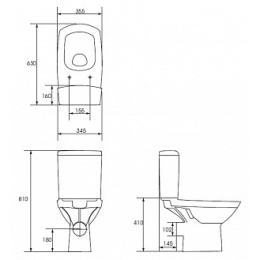 Унитаз компакт Cersanit Carina 314 011