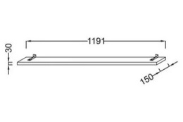 Лампа Jacob Delafon Struktura 119,1х15х3, EB1219-N18
