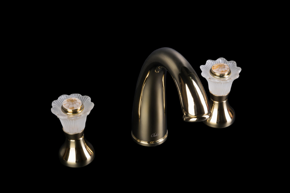 Фото Смеситель для раковины Boheme Camelia (297-Camelia) золото