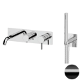 Смеситель для ванны Remer Metrica MC53D2WBCFP, черный брашированный хром