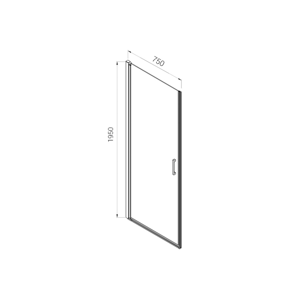 Душевая дверь Vincea Alpha (VDP-3AL750MT) хром