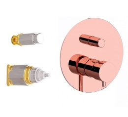 Фото Remer MINIMAL THERMO NT09KBRL Термостатический смеситель для ванны - внешняя часть (медь)