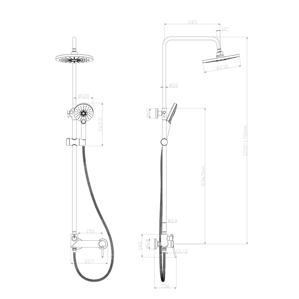 Смеситель Lemark Minima (LM3860C) для душа хром