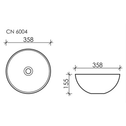 Накладная раковина Ceramica Nova ELEMENT CN6004