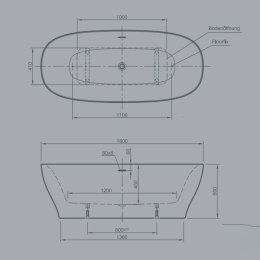 Фото Акриловая ванна 180x80 Knief (0100-272), овальная