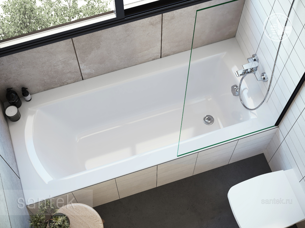Акриловая ванна 170x75 Santek (1.WH11.1.980), прямоугольная