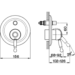 Смеситель для ванны Cisal Arcana Royal AY00210027, бронза