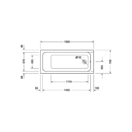 Фото Акриловая ванна 160x70 Duravit (700096000000000)