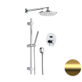 Душевая система Remer X Style X09S01OBG, золото брашированное