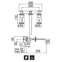 NOBILI Carlos Primero T3 CP298/T3CR Смеситель для раковины (хром)