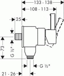 Фото Hansgrohe Axor Steel 35602800 Смеситель для душа (нерж.сталь)