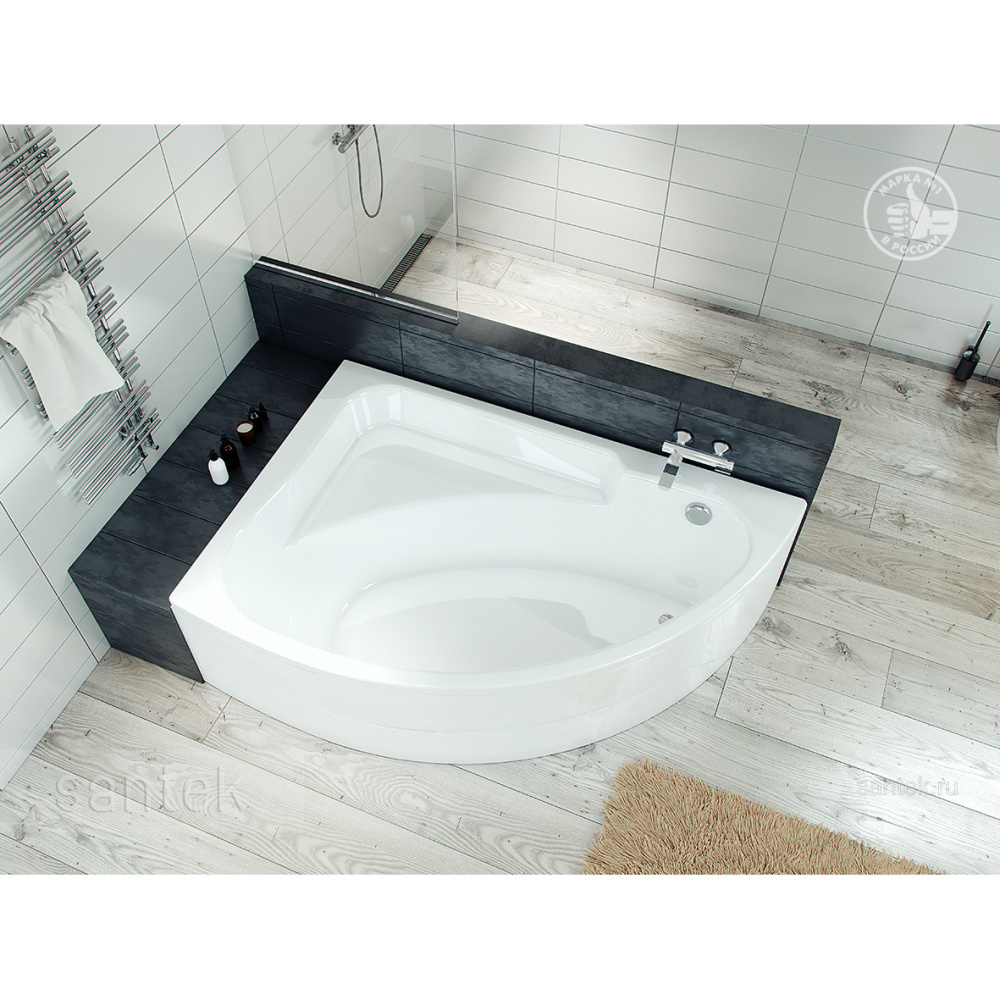 Акриловая ванна 150x100 Santek (1.WH11.2.033), асимметричная