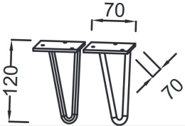 Набор из двух ножек Jacob Delafon Odeon Rive Gauche EB2568-BLV, 12 см, черный