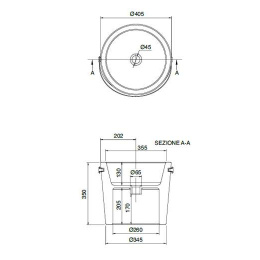 Раковина накладная Scarabeo Bucket 8803CR