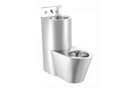 Туалет из нержавеющей стали с умывальником COMBI антивандальный