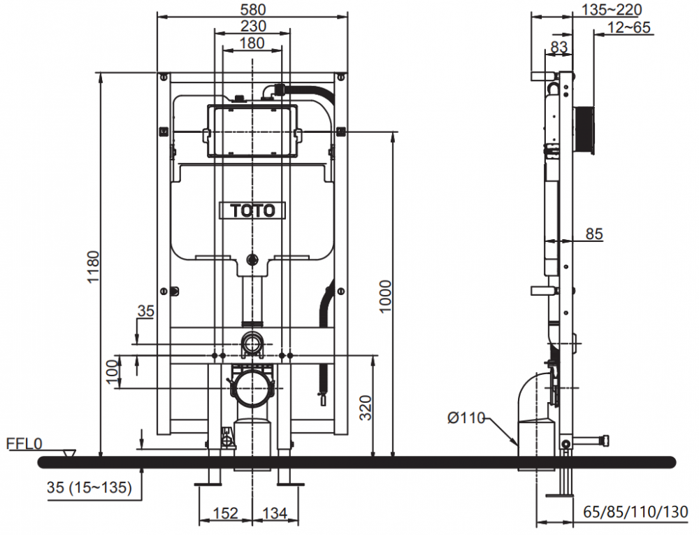 Фото Инсталляция TOTO WH172AAT