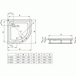 Ideal Standard Washpoint K522501 Душевой поддон