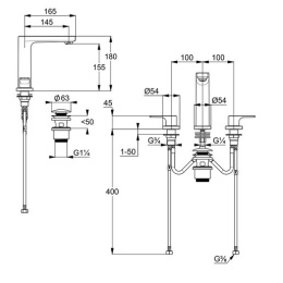 Смеситель для раковины Kludi Zenta SL (483930565) хром