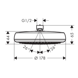 Верхний душ 26576000 Hansgrohe Crometta LowPressure (хром)
