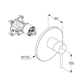 Смеситель для душа Kludi BOZZ (38655N076) брашированное золото